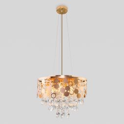 Подвесная люстра Eurosvet 10123/6 золото/прозрачный хрусталь Strotskis Smart (10114/6) Умный дом