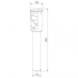 Ландшафтный светильник Elektrostandard Premier F черный (GL 1017F)