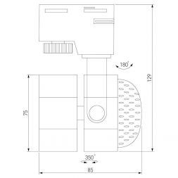Трековый светильник Elektrostandard Robi GU10 Черный (MRL 1004) однофазный