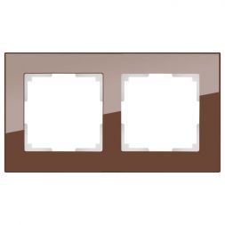 Рамка 2-местная Werkel W0021118 мокко стекло (WL01-Frame-02)
