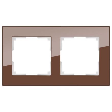 Рамка 2-местная Werkel W0021118 мокко стекло (WL01-Frame-02)