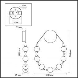 Бра Odeon Light 5008/25WL Crystal