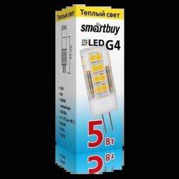 Капсульная светодиодная лампа 5W 3000K G4 Smartbuy SBL-G4220 5-30K