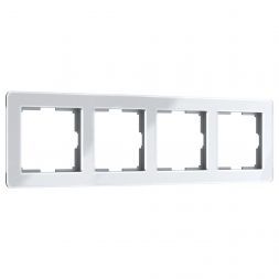 Рамка на 4 поста Acrylic (белый) W0042701 Werkel