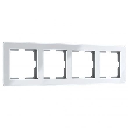 Рамка на 4 поста Acrylic (белый) W0042701 Werkel