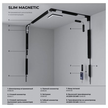 Slim Magnetic Трековый светильник 18W 4200K Alter (чёрный) 85050/01 Elektrostandard