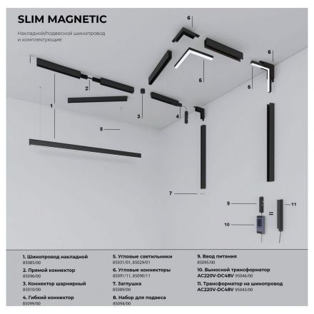 Slim Magnetic Трековый светильник 18W 4200K Alter (чёрный) 85050/01 Elektrostandard