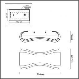 Настенный светодиодный светильник Odeon Light 3894/8WS
