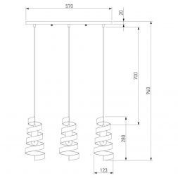 Подвесной светильник Eurosvet 50058/3 черный