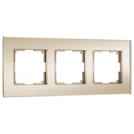 Рамка на 3 поста Senso (шампань, стекло soft-touch) W0033111 Werkel