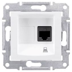 Розетка компьютерная 1-ая Schneider Electric Sedna Белый RJ45 кат. 6 UTP