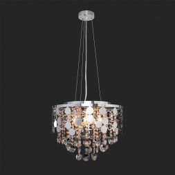Подвесная люстра Eurosvet 10123/6 хром/прозрачный хрусталь Strotskis Smart (10114/6) Умный дом