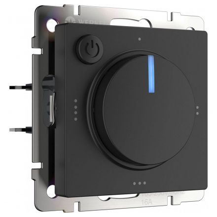 Терморегулятор электромеханический для теплого пола Werkel W1151108 черный матовый (WL08-40-01)