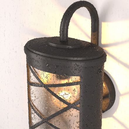 Настенный уличный светильник Elektrostandard Premier D черный (GL 1017D)