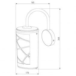 Настенный уличный светильник Elektrostandard Premier D черный (GL 1017D)
