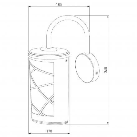 Настенный уличный светильник Elektrostandard Premier D черный (GL 1017D)