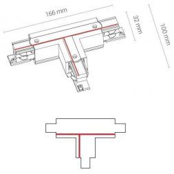 Коннектор T-образный правый 1 Nowodvorski Ctls Power 8241