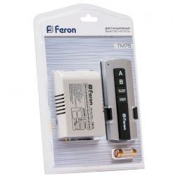 Выключатель 2-канальный с пультом управления Feron TM75 23344