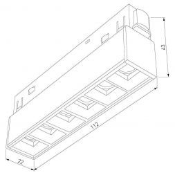 Slim Magnetic Трековый светильник 6W 4000K Artas (чёрный/золото) Elektrostandard