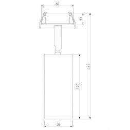 Diffe сетильник встраиваемый серебряный 10W 4200K 25052/LED Elektrostandard