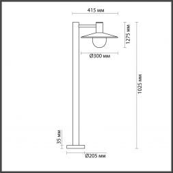 Уличный светильник Odeon Light 4833/1F Furcadia