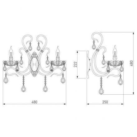Бра Eurosvet 12205/2 белый