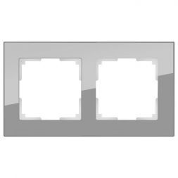 Рамка 2-местная Werkel W0021115 серое стекло (WL01-Frame-02)