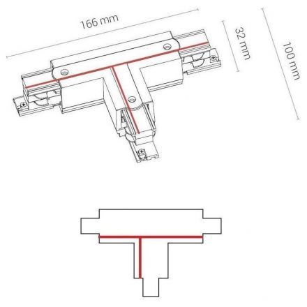 Коннектор T-образный правый 1 Nowodvorski Ctls Power 8242