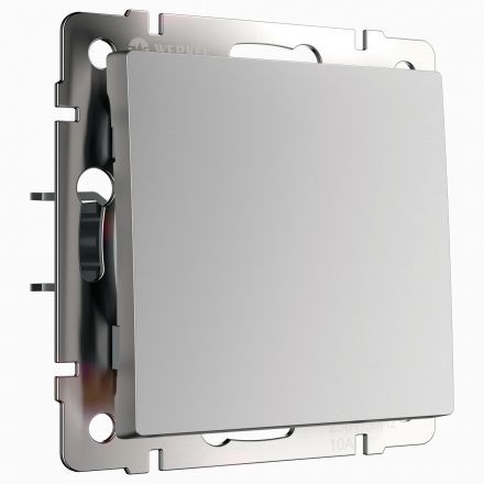 Перекрестный переключатель одноклавишный (серебряный) Werkel W1113006 (WL06-SW-1G-C)