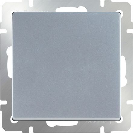 Перекрестный переключатель одноклавишный (серебряный) Werkel W1113006 (WL06-SW-1G-C)