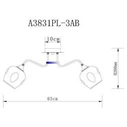 Потолочная люстра Arte Lamp A3831PL-3AB