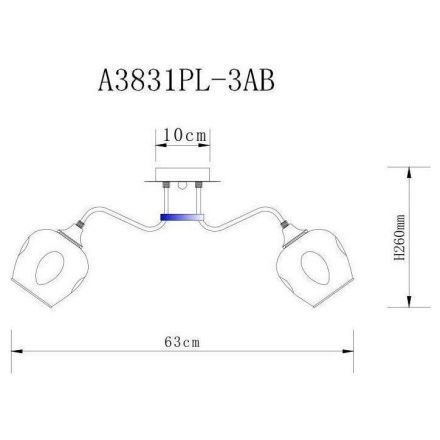 Потолочная люстра Arte Lamp A3831PL-3AB
