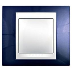 Рамка 1-ая Schneider Electric Unica Хамелеон Индиго/Бел MGU6.002.842
