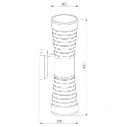 Уличный настенный светильник Elektrostandard 1502 TECHNO LED TUBE DOBLE черный