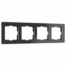 Рамка на 4 поста Acrylic (черный) W0042708 Werkel