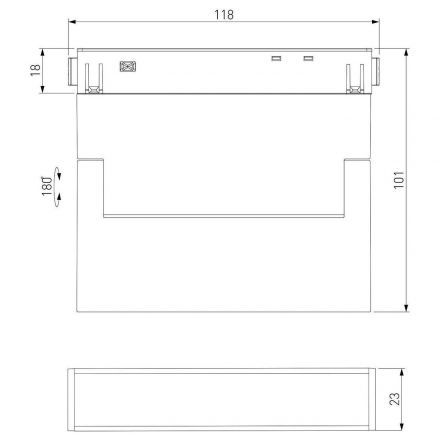 Elektrostandard 85081/01 Slim Magnetic Умный трековый светильник 6W 2700-6500K Dim Kos (чёрный)