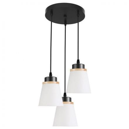 Подвесной светильник ЭкономСвет 30136/3BK WT+WD