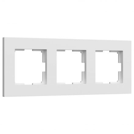 Рамка на 3 поста Slab (белый матовый) W0032961 Werkel