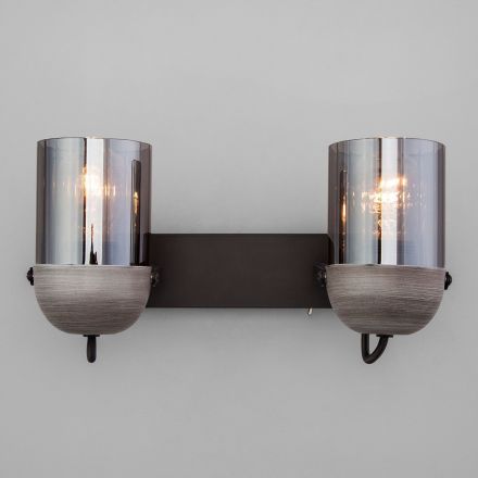 Настенный светильник Eurosvet 20122/2 черный/тертый серый