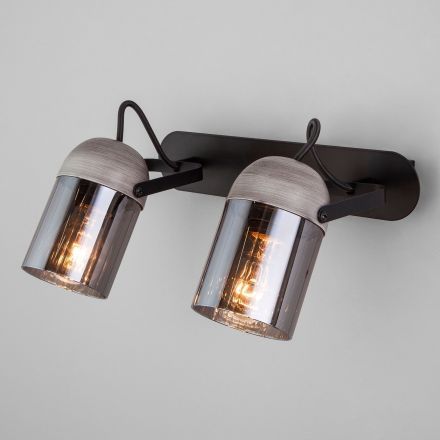 Настенный светильник Eurosvet 20122/2 черный/тертый серый