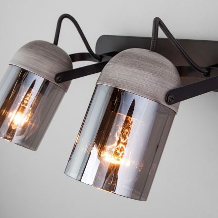 Настенный светильник Eurosvet 20122/2 черный/тертый серый