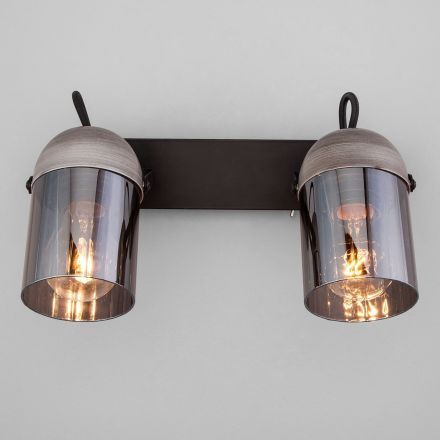 Настенный светильник Eurosvet 20122/2 черный/тертый серый