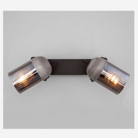 Настенный светильник Eurosvet 20122/2 черный/тертый серый