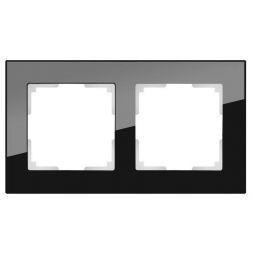 Рамка 2-местная Werkel W0021108 черное стекло (WL01-Frame-02)