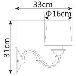 Светильник настенный Arte Lamp A9395AP-1WG