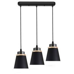 Подвесной светильник ЭкономСвет 30136/3L BK BK+WD
