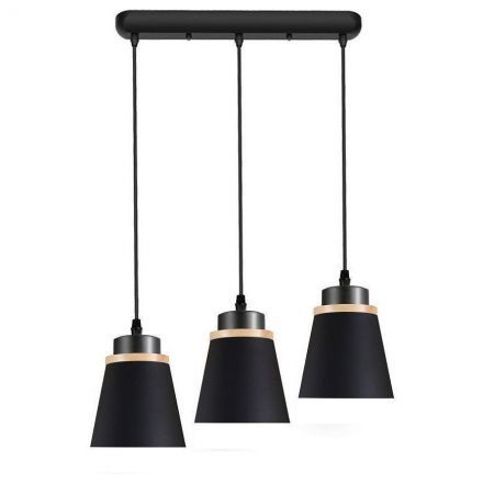 Подвесной светильник ЭкономСвет 30136/3L BK BK+WD
