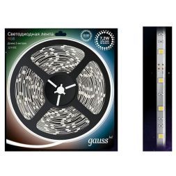Лента Gauss LED 5050-SMD 7.2W 12V DC RGB (блистер 5м)