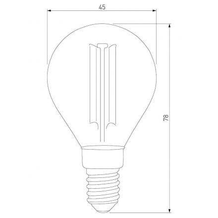 Филаментная светодиодная лампа Mini Classic F 8W 4200K E14 (G45 прозрачный) BLE1446 Elektrostandard