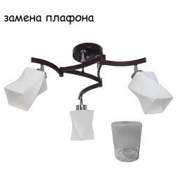 Люстра ЭкономСвет 048N/3CR+BR WT